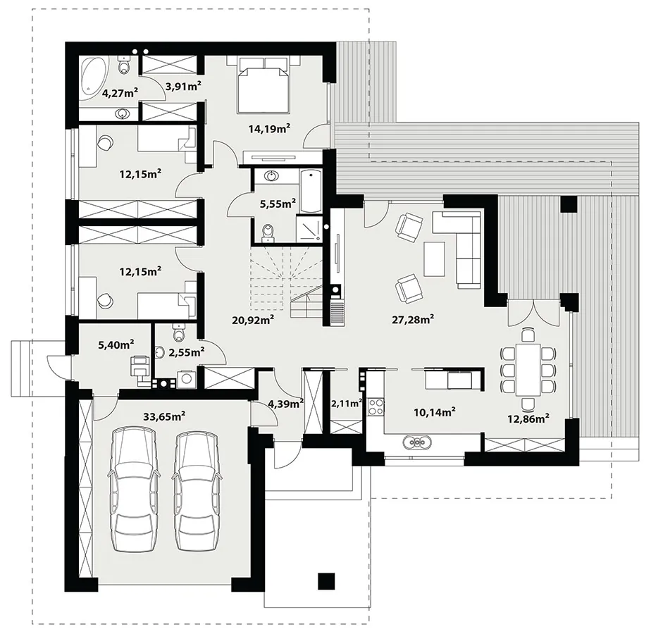Планировка дома «Антей 4», 1-й этаж