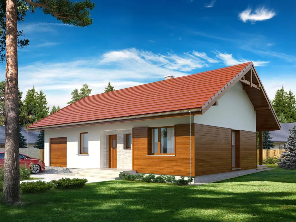 Проект дома «Герда 2» 75 м², визуализация