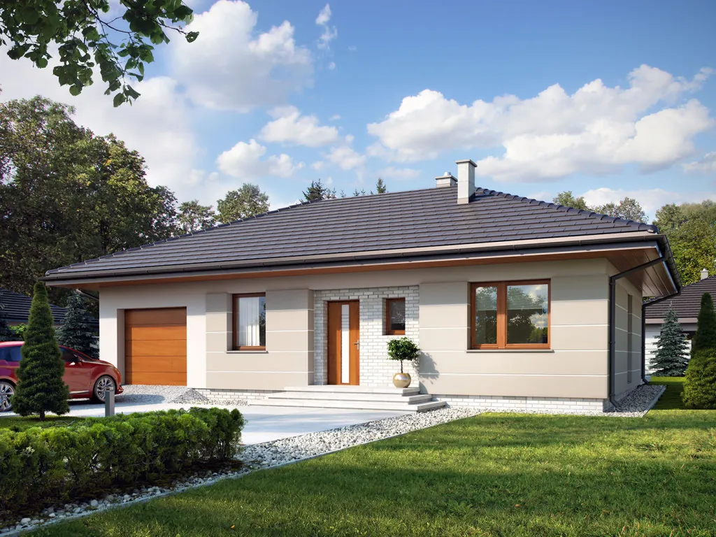 Проект дома «Говард» 74,2 м², визуализация