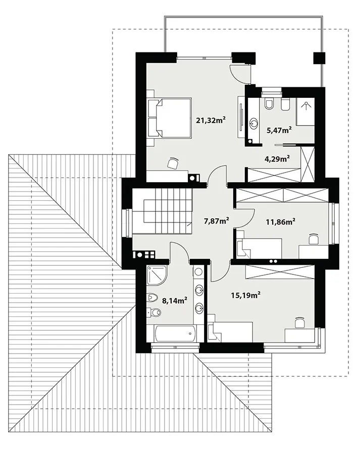 Планировка дома «Карат 2», 2-й этаж