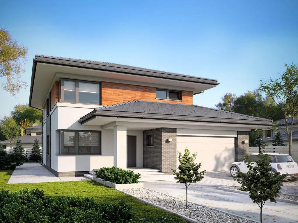 Проект дома «Каскад» 188 м², визуализация